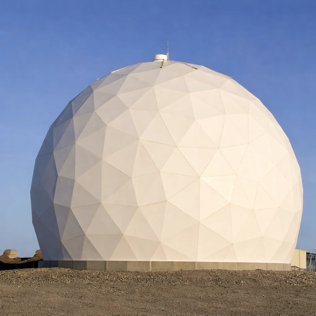 Geodesic radome installation